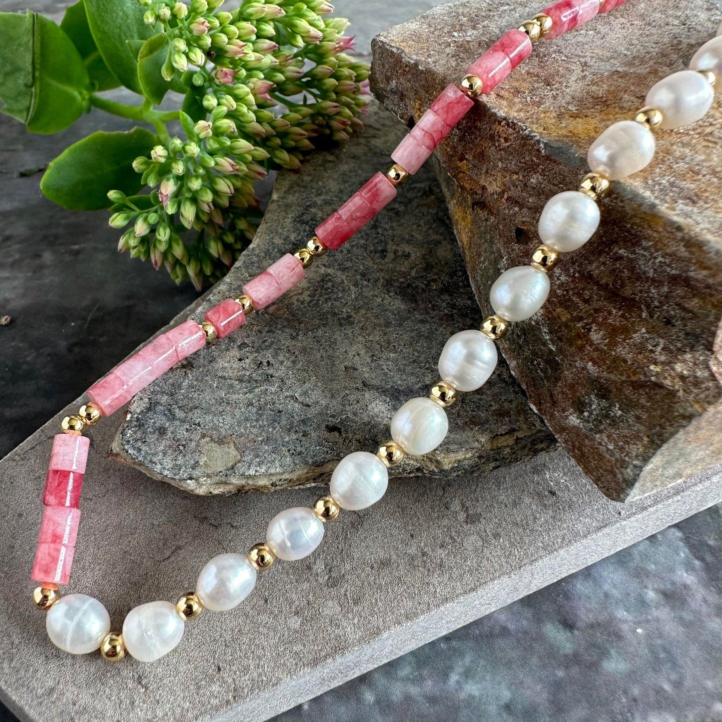 Halskæde Lilly Rose - VIAMAJA.DK