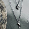 Halsband Moonlight Dubbel kedja i sterlingsilver