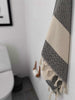 Hamam-badhandduk – Diamond svart – 90×180