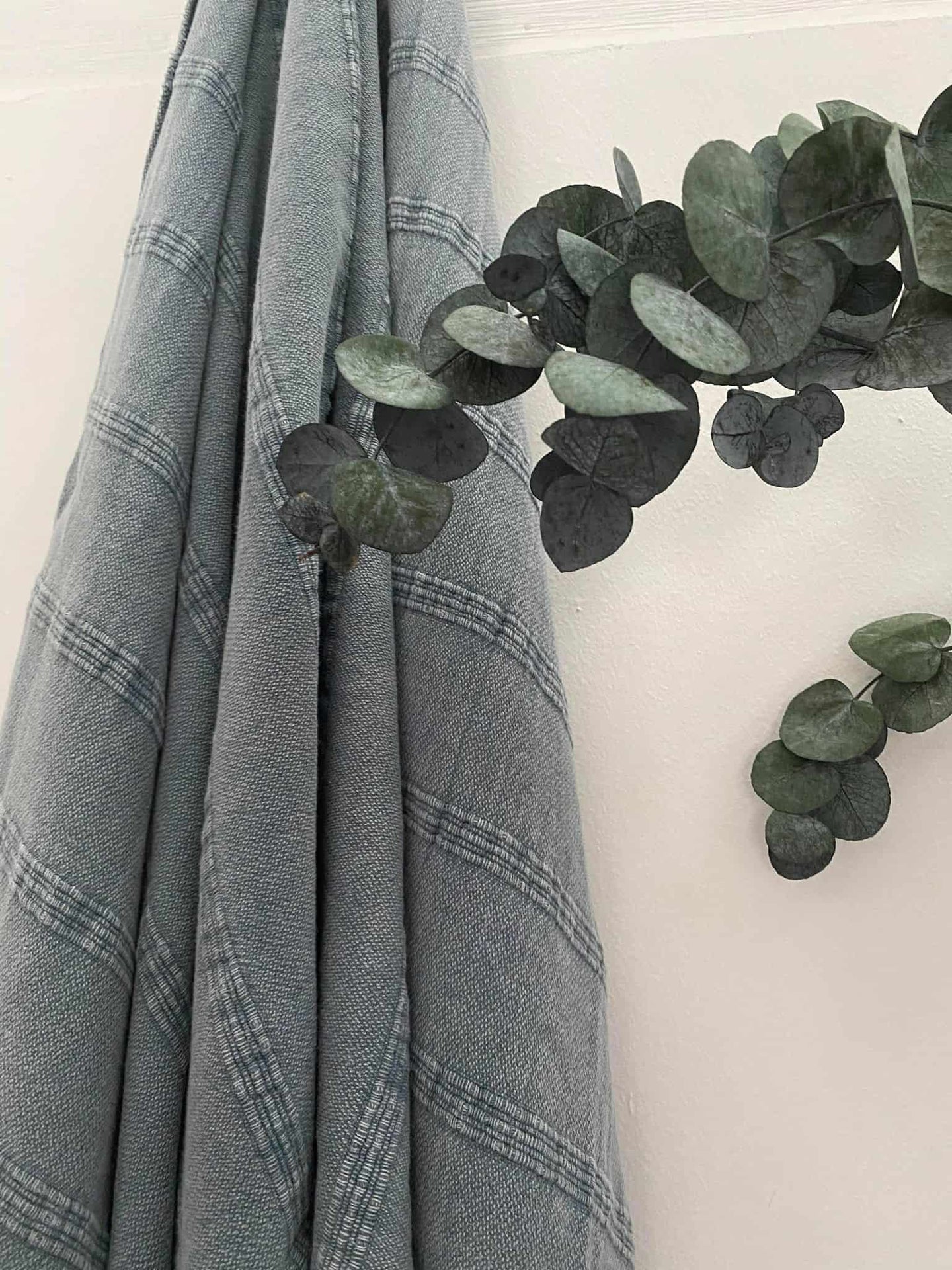 Hamam badehåndklæde – Støvet blå – 80×180 - VIAMAJA.DK