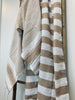 Hammam-handduk – Beige rand