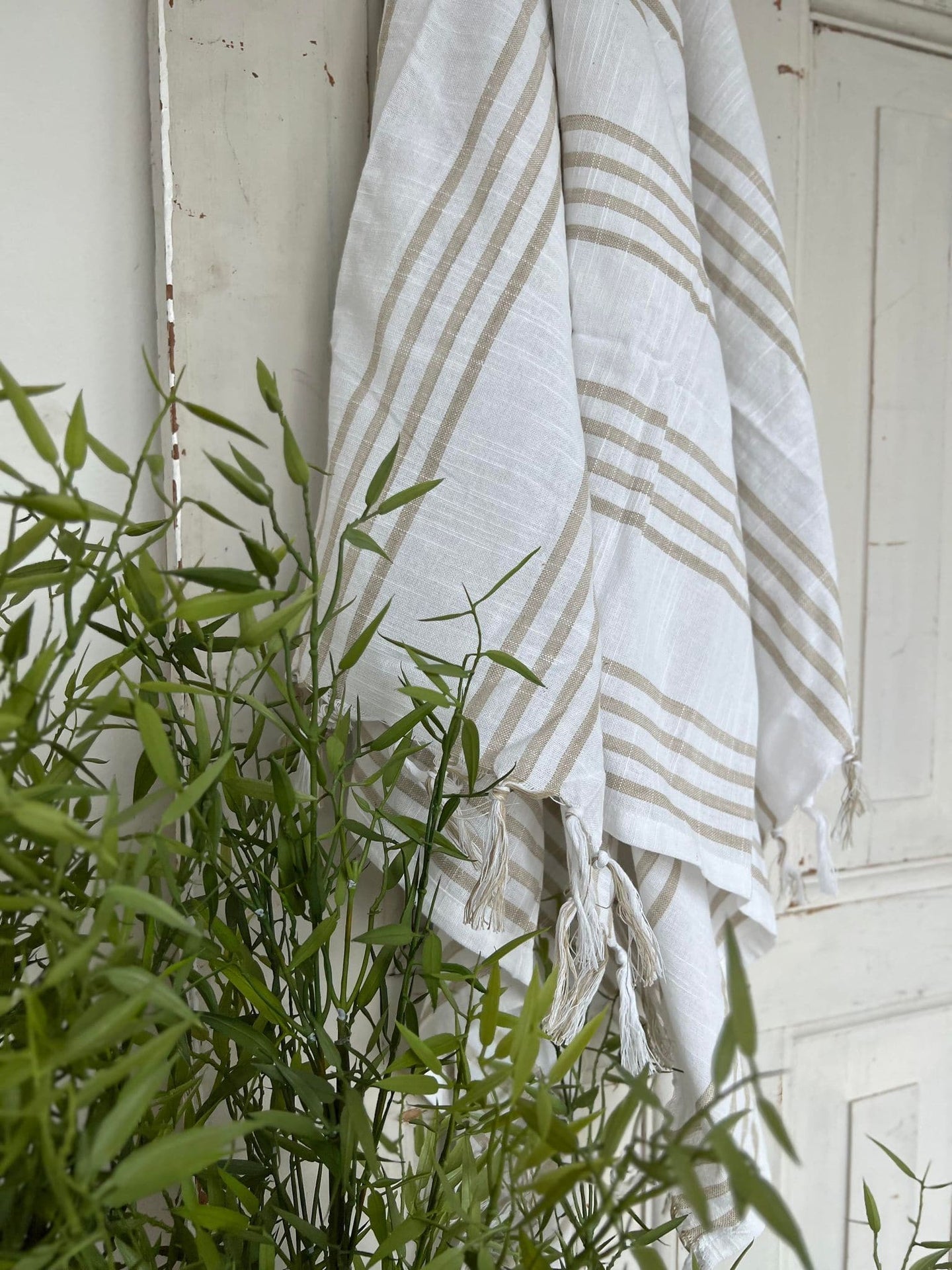 Hammam håndklæde - COTTON Beige Økotex - VIAMAJA.DK