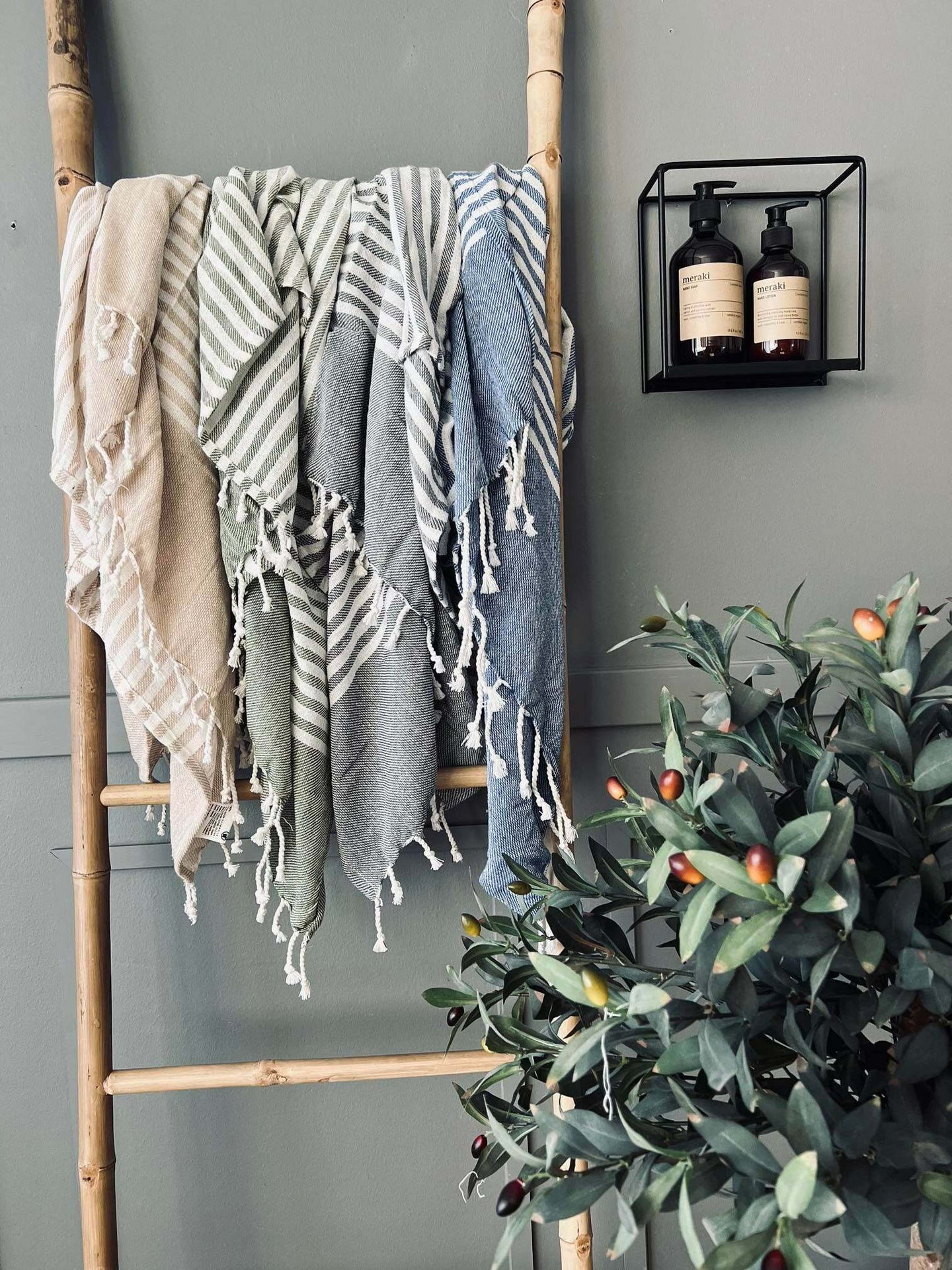 Hammam håndklæde - Grå Økotex - VIAMAJA.DK