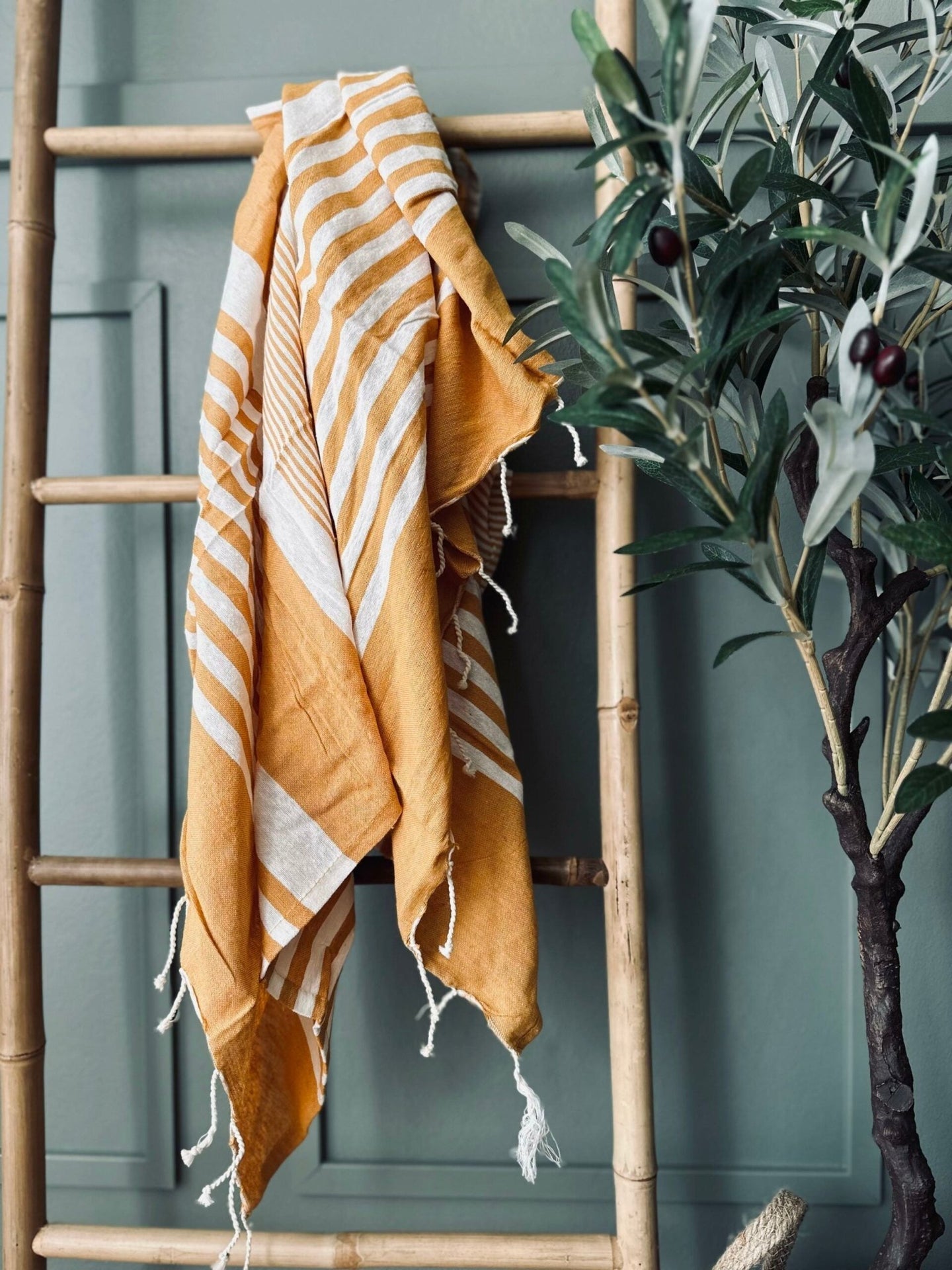 Hammam håndklæde – Gul - VIAMAJA.DK