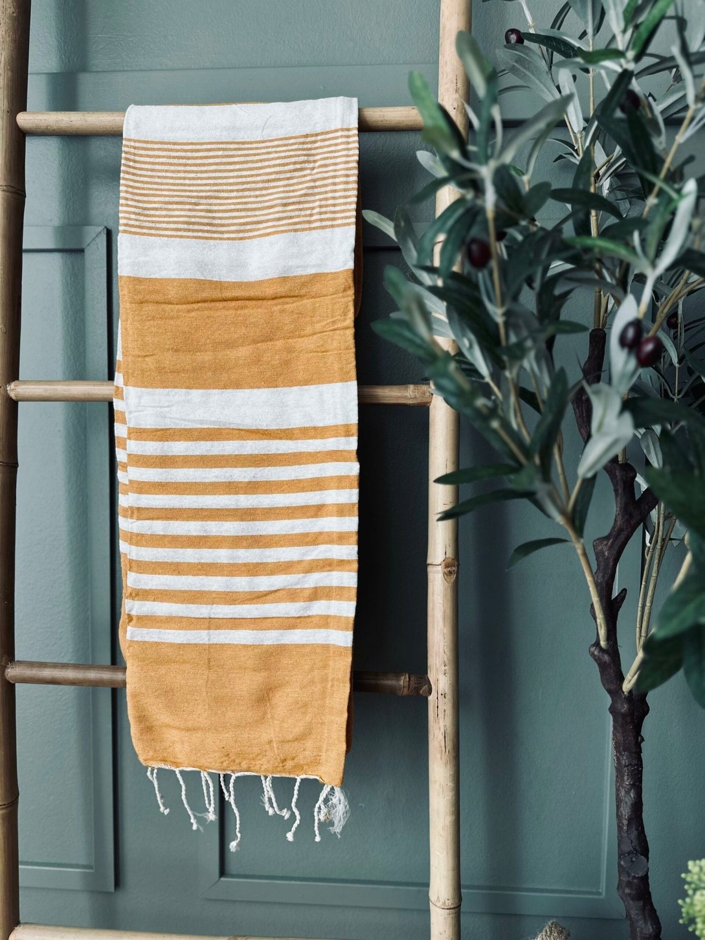 Hammam håndklæde – Gul - VIAMAJA.DK