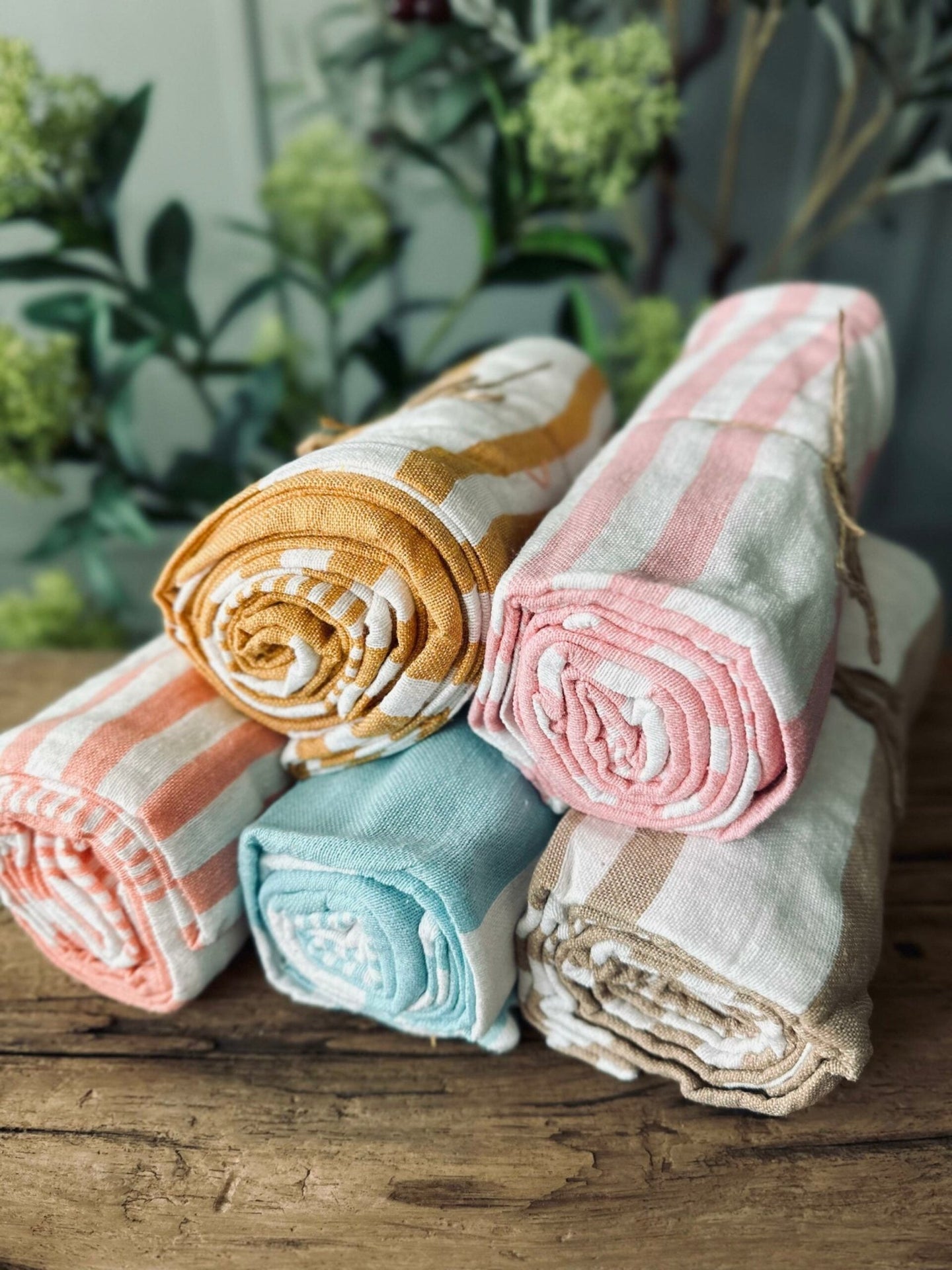 Hammam håndklæde – Gul - VIAMAJA.DK