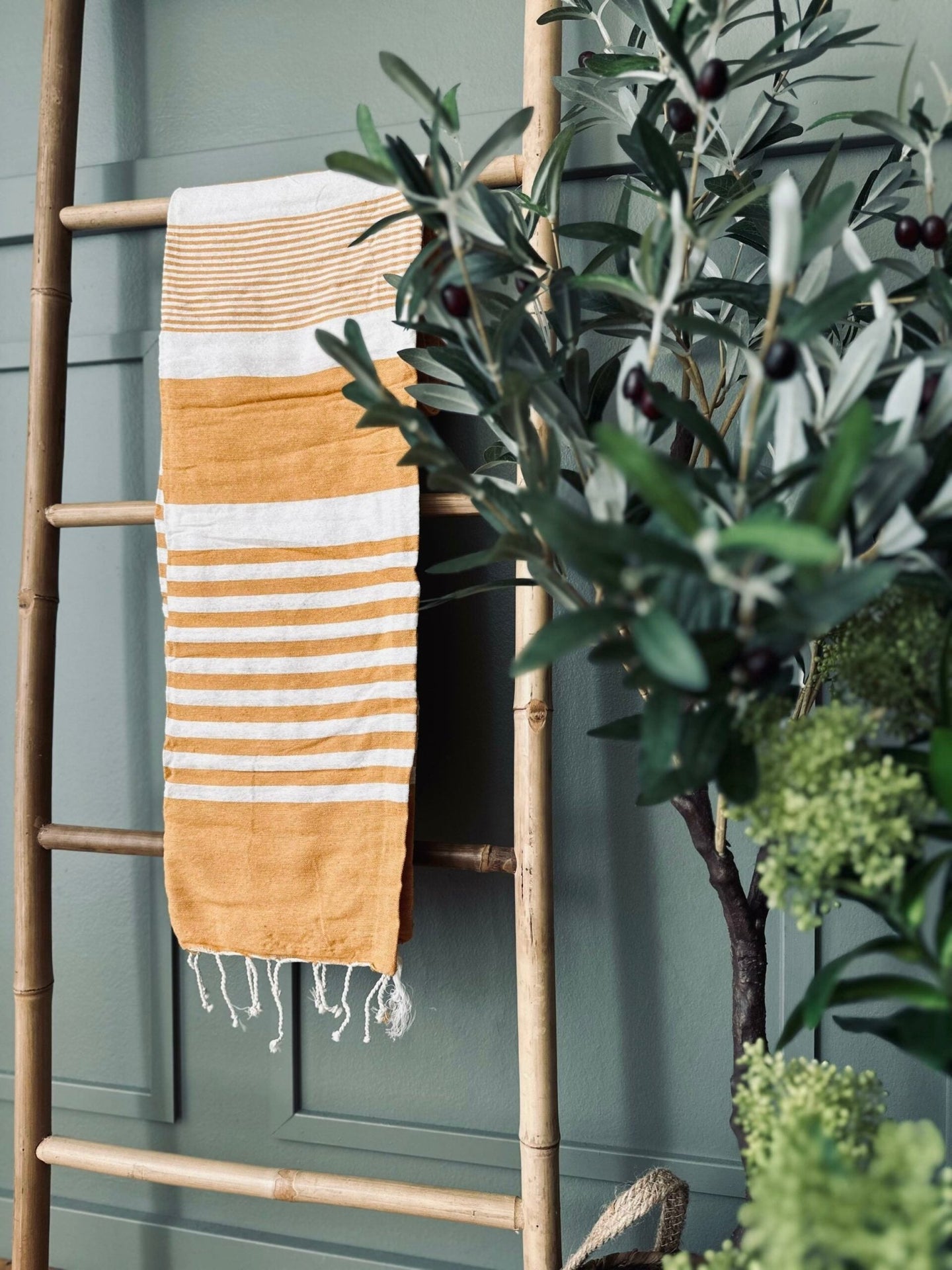 Hammam håndklæde – Gul - VIAMAJA.DK