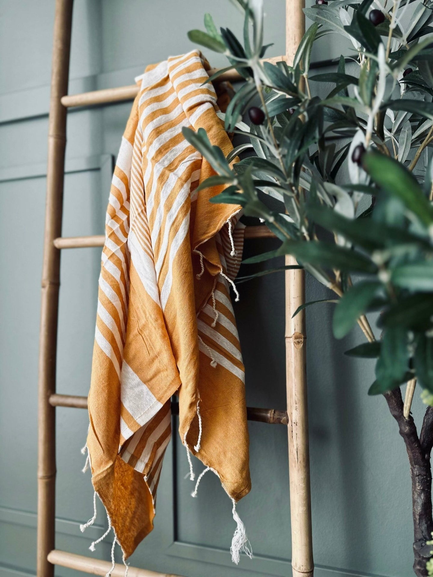 Hammam håndklæde – Gul - VIAMAJA.DK