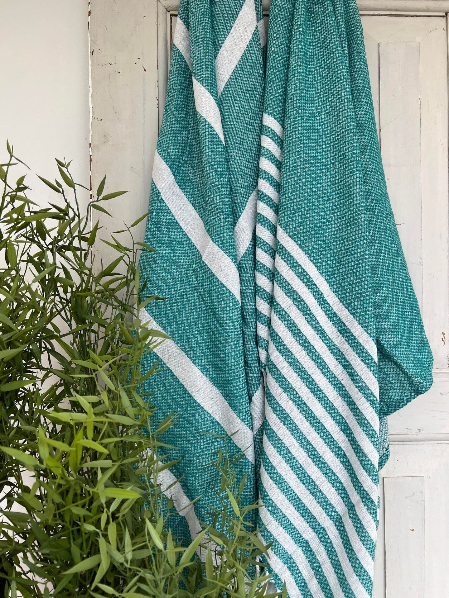 Hammam håndklæde - TURKIS MIX Økotex - VIAMAJA.DK