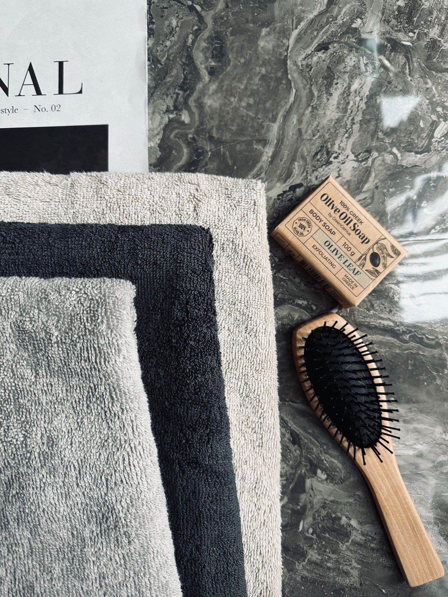 Håndklæde Lys grå - 70x140cm Øko-tex - VIAMAJA.DK