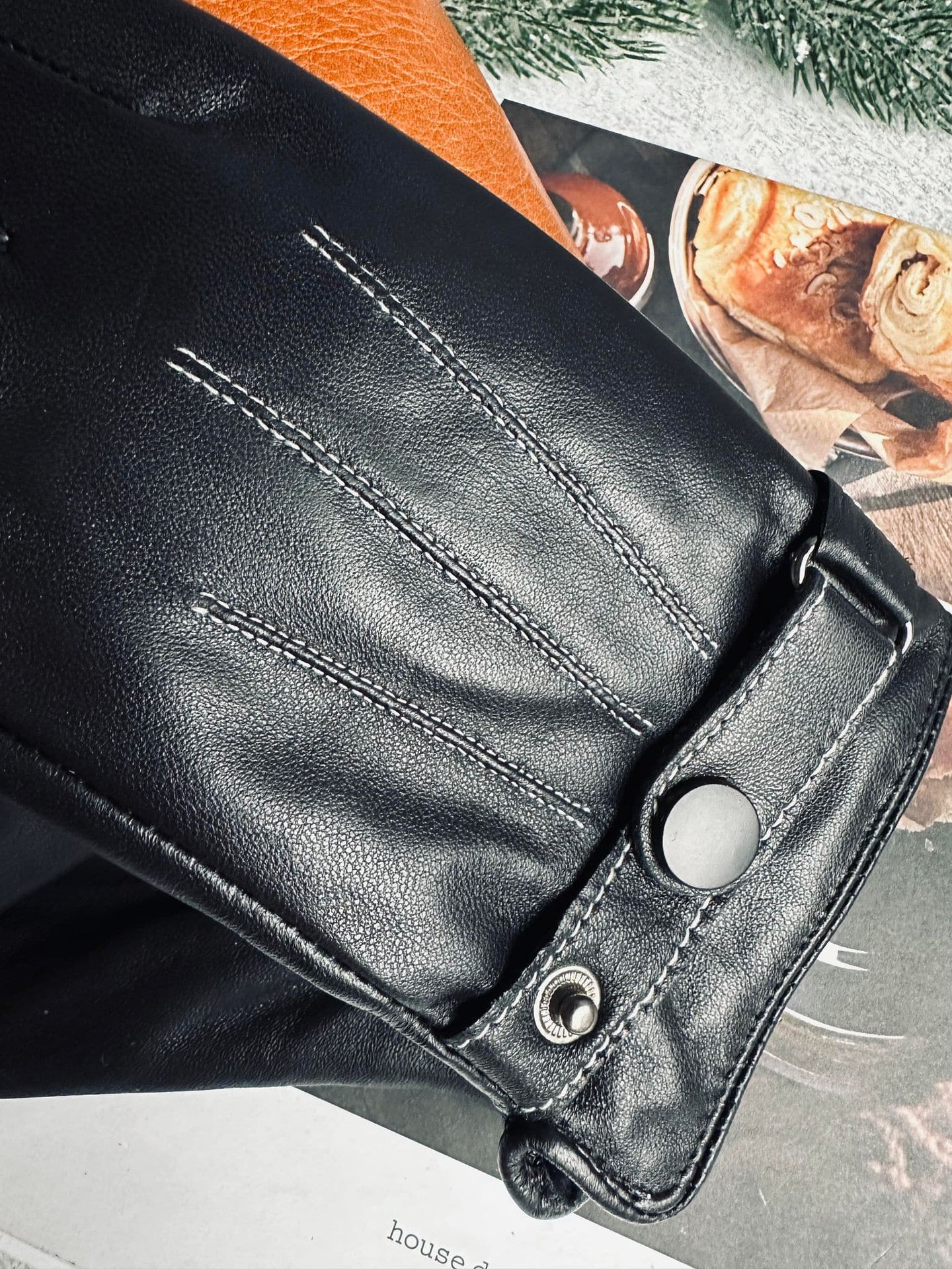 Handsker - Black with white - VIAMAJA.DK