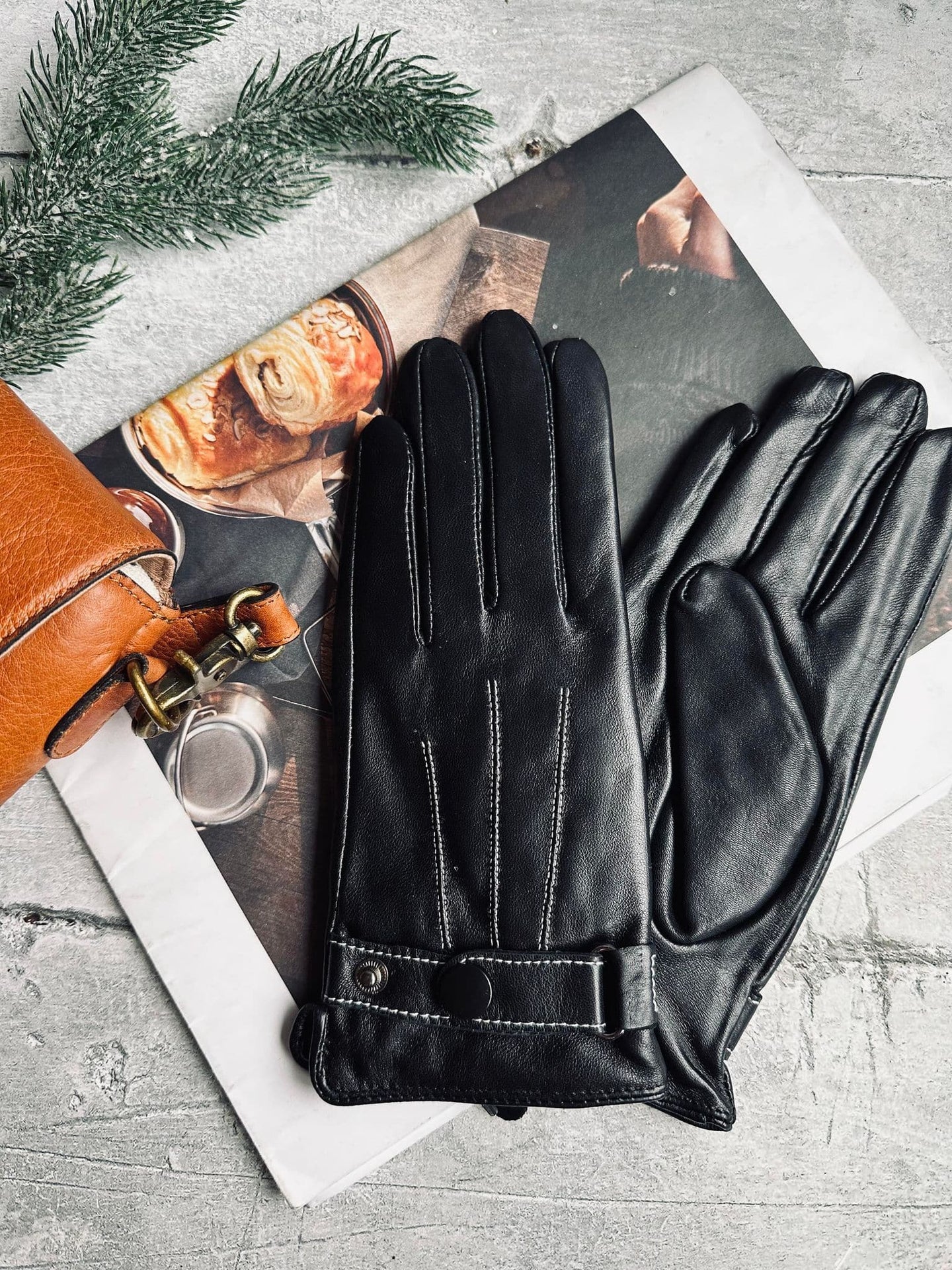 Handsker - Black with white - VIAMAJA.DK