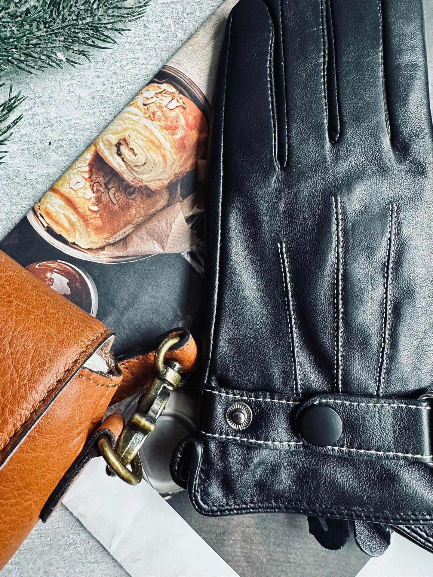 Handsker - Black with white - VIAMAJA.DK