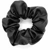 Hårsnodd Scrunchie - svart läder