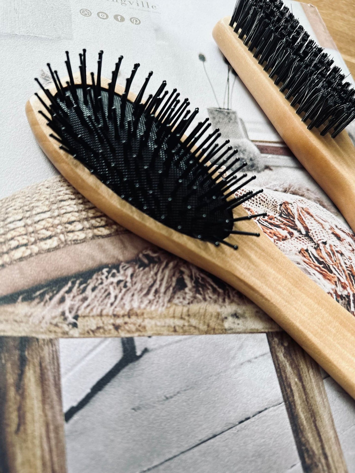 Hårbørste sæt - Bambus 3 stk - VIAMAJA.DK