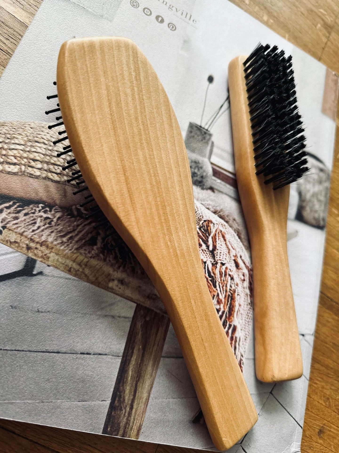 Hårbørste sæt - Bambus 3 stk - VIAMAJA.DK