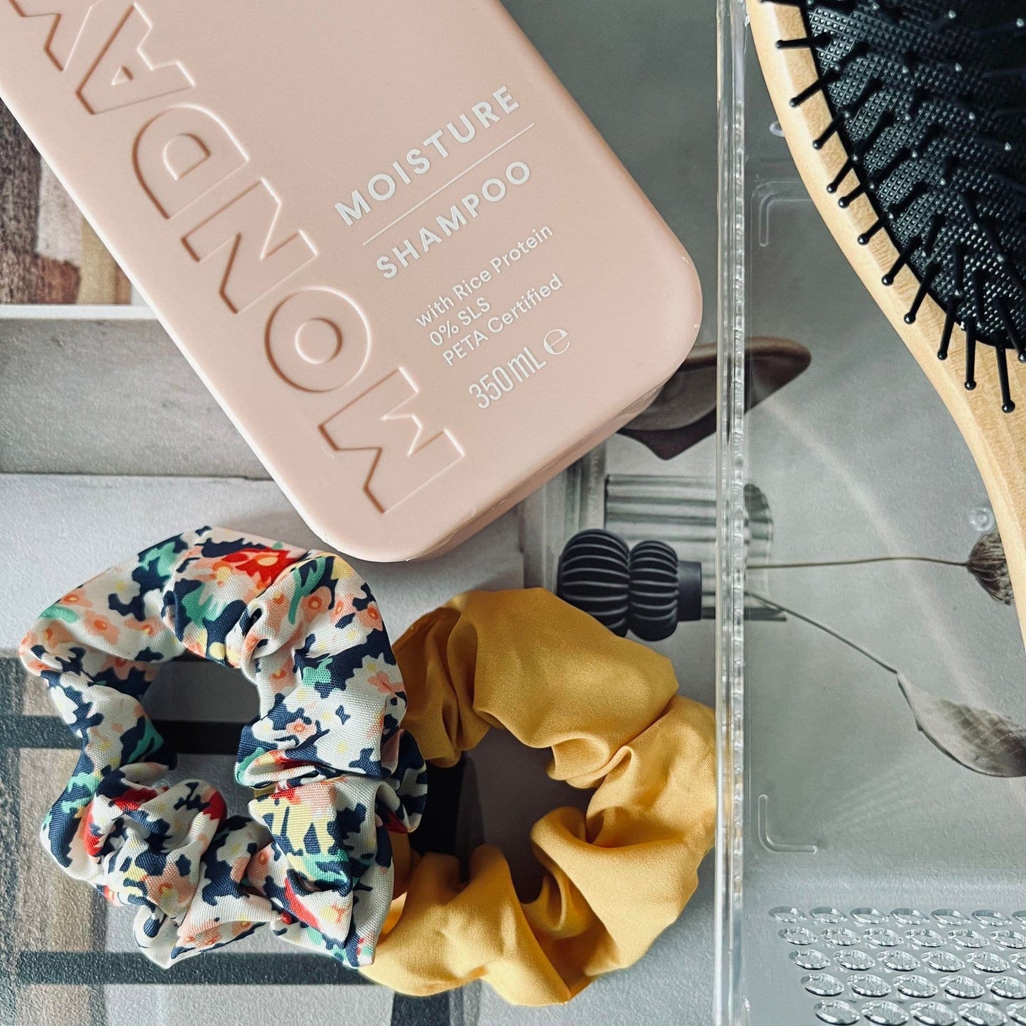 Hårelastikker scrunchie 2 stk - Gul mix - VIAMAJA.DK