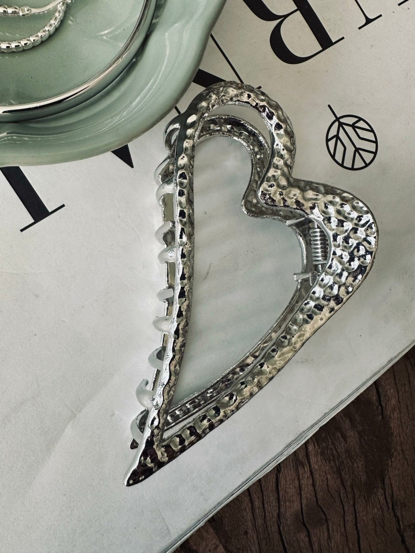 Hårklemme – Silver heart - VIAMAJA.DK
