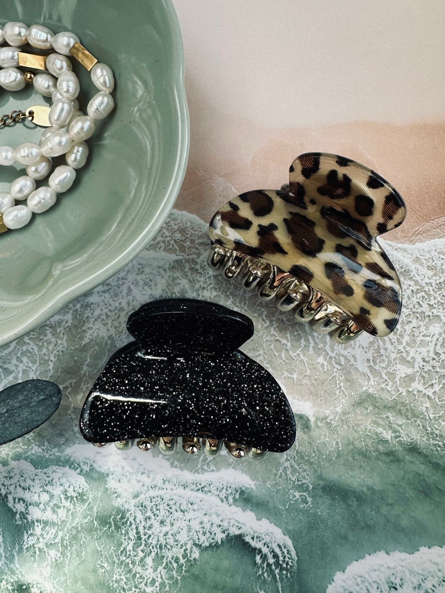 Hårklemmer Black / Leopard – Sæt med 2 stk - VIAMAJA.DK
