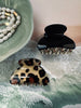 Hårklämmor Svart / Leopard – Set med 2 st