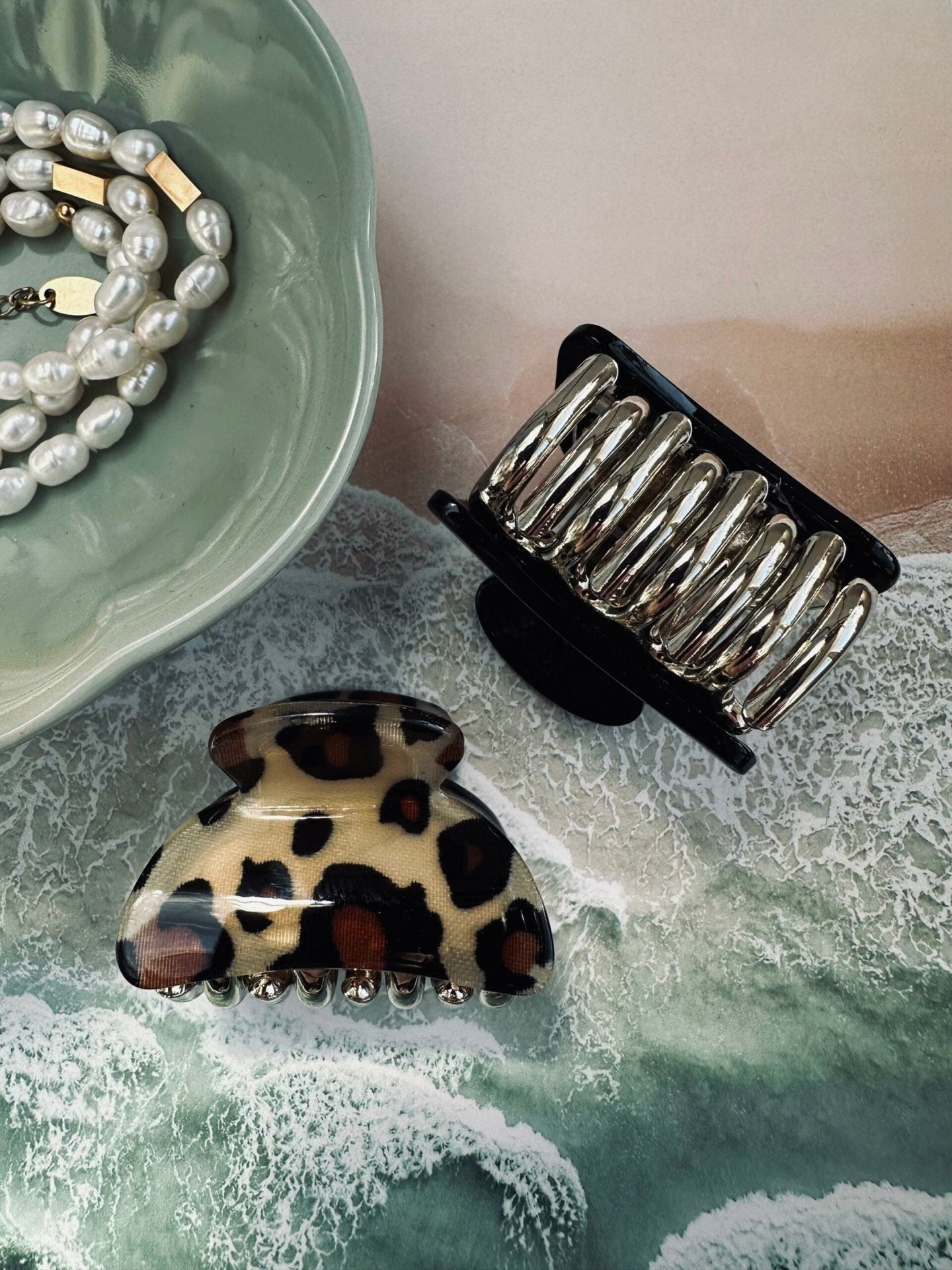 Hårklemmer Black / Leopard – Sæt med 2 stk - VIAMAJA.DK