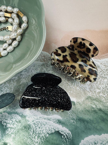 Hårklemmer Black / Leopard – Sæt med 2 stk - VIAMAJA.DK