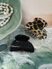 Hårklämmor Black Sparkling / Leopard – Set med 2 st