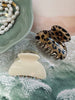Hårklämmor Creme / Leopard – Set med 2 st