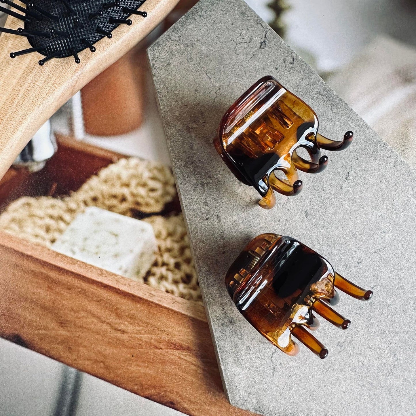 Hårklemmer Gaisa brown - 2 stk - VIAMAJA.DK