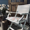 Trädgårdskudde futon – Stora blommor 40×40