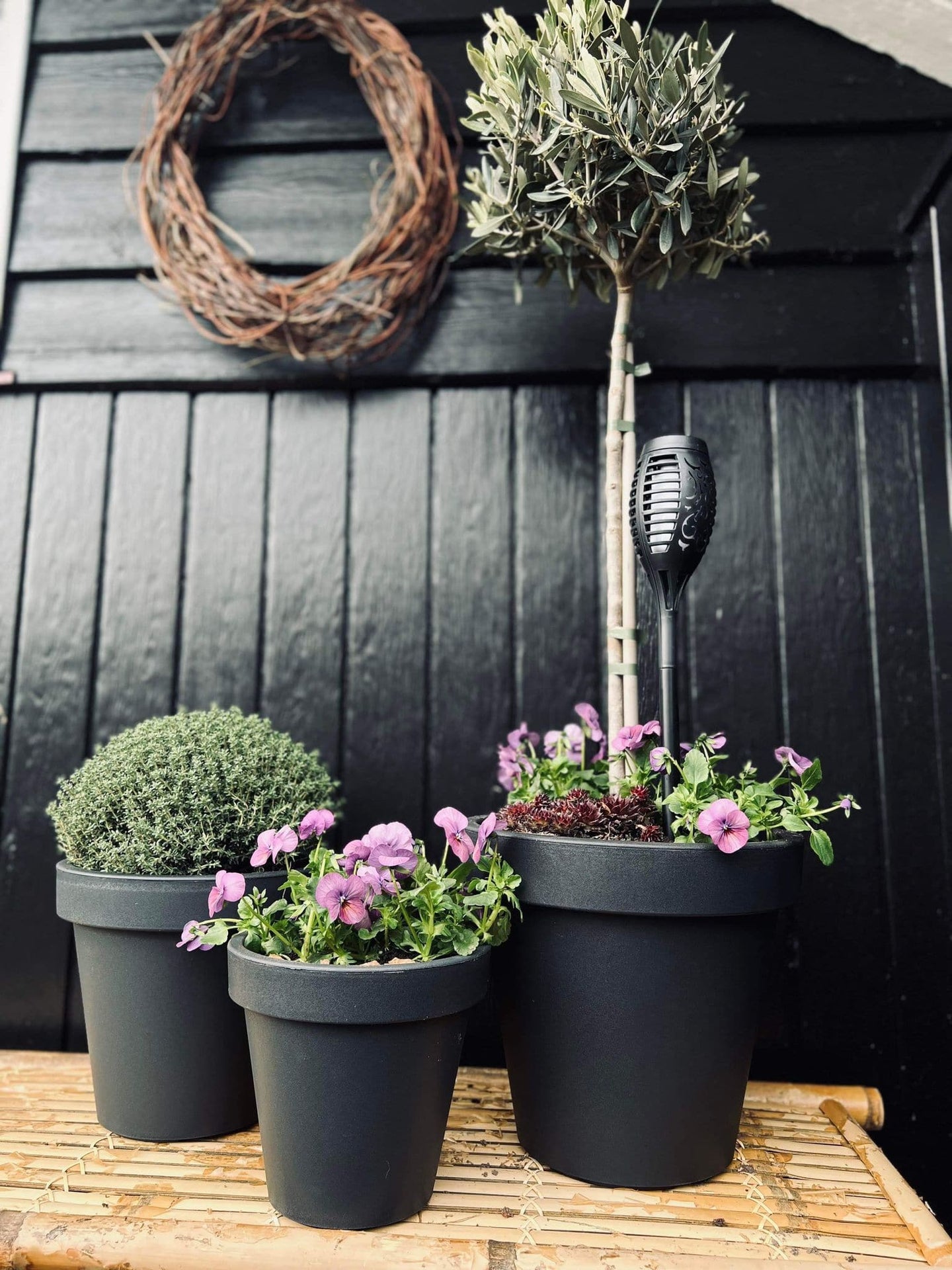 Havekrukke i recycling plast - Stor Ø 35 cm - VIAMAJA.DK