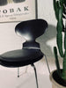 Sittdyna i läder – svart Ø38cm