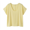 T-shirt Cozy linmix - Gul