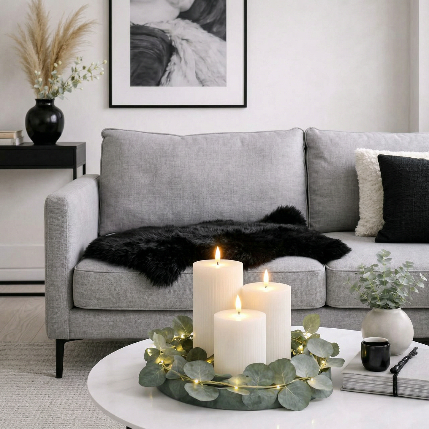 Lammskinn Svart 85x55cm