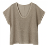 T-shirt Cozy linblandning - Caramel