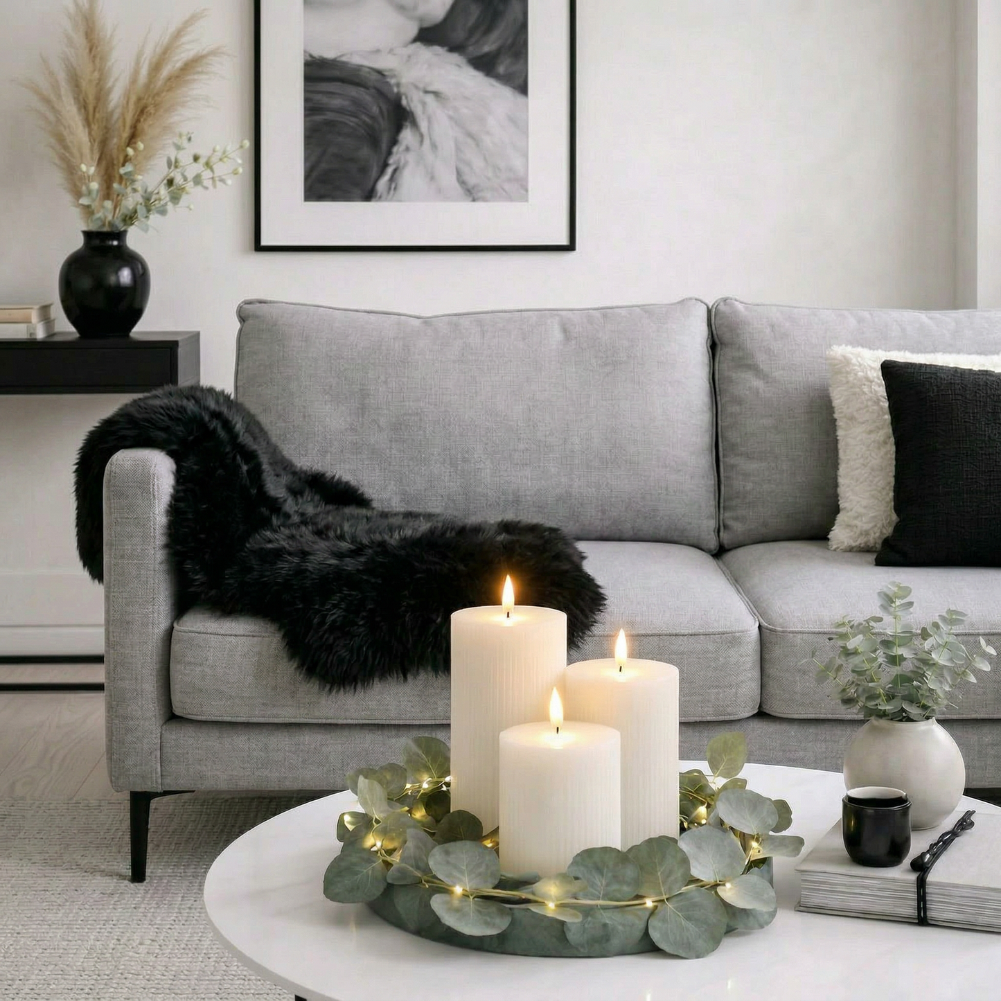 Lammskinn Svart 85x55cm
