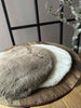 Imiterat sittskinn dia 38cm – Taupe 4 st