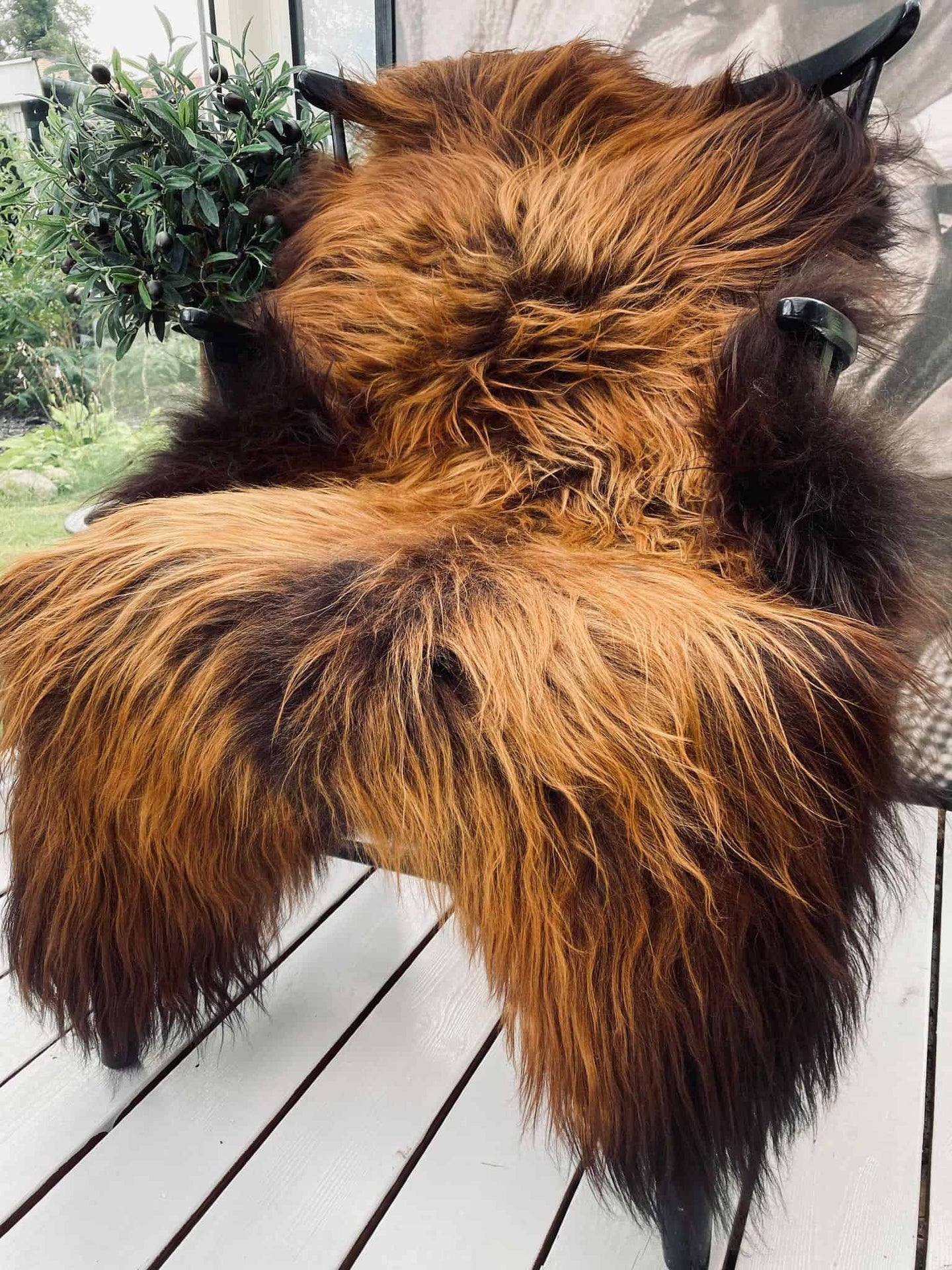 Islandsk lammeskind - Dark ginger - VIAMAJA.DK