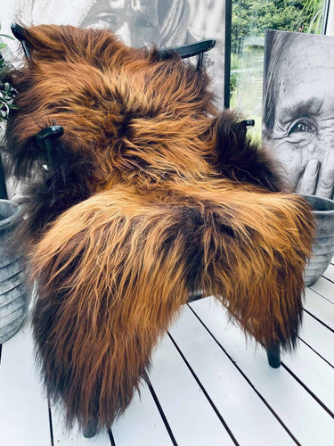 Islandsk lammeskind - Dark ginger - VIAMAJA.DK