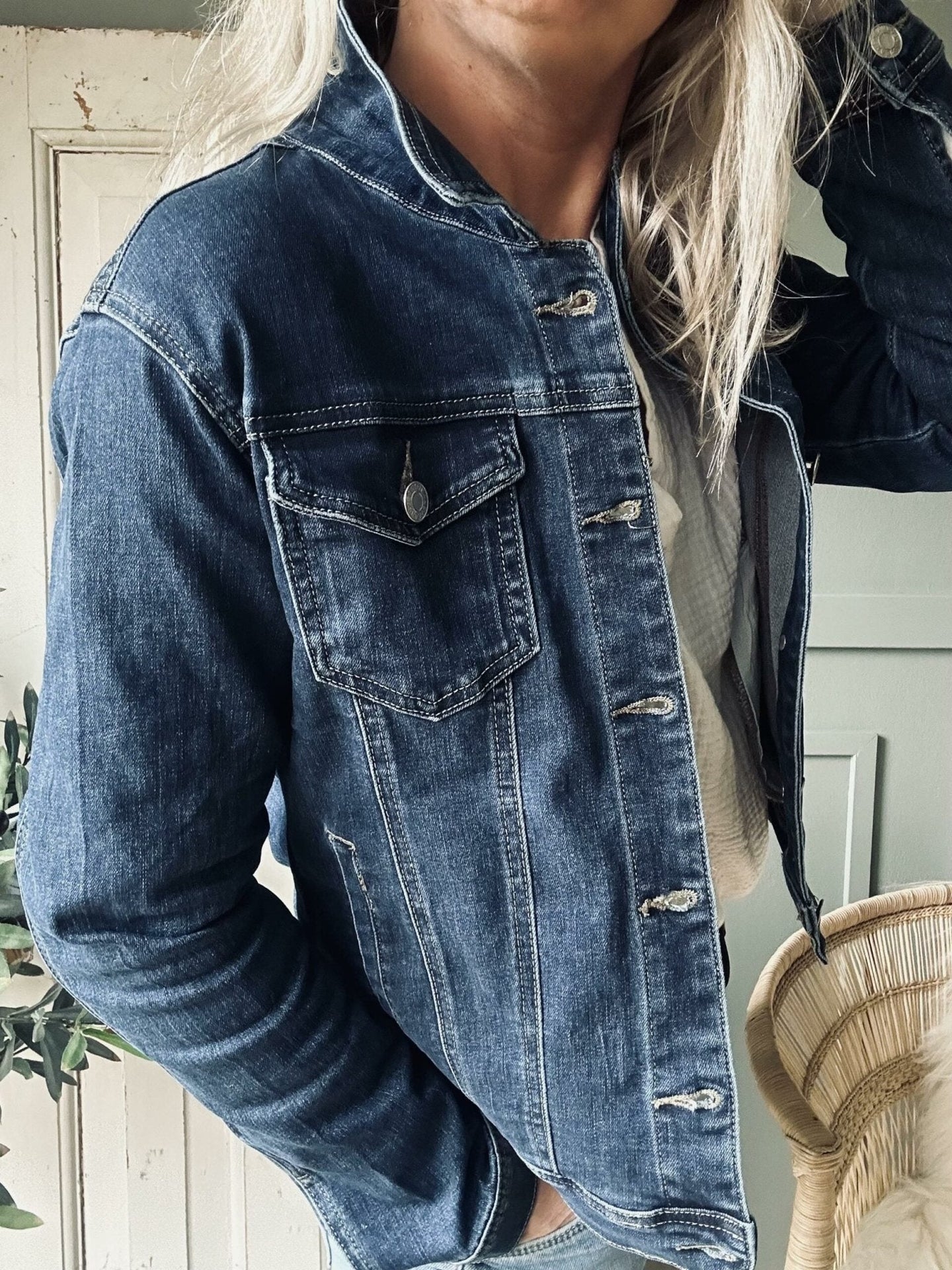Jakke Denim dark - VIAMAJA.DK