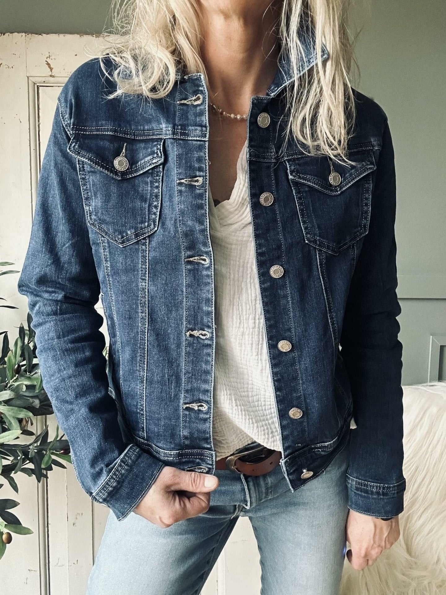 Jakke Denim dark - VIAMAJA.DK