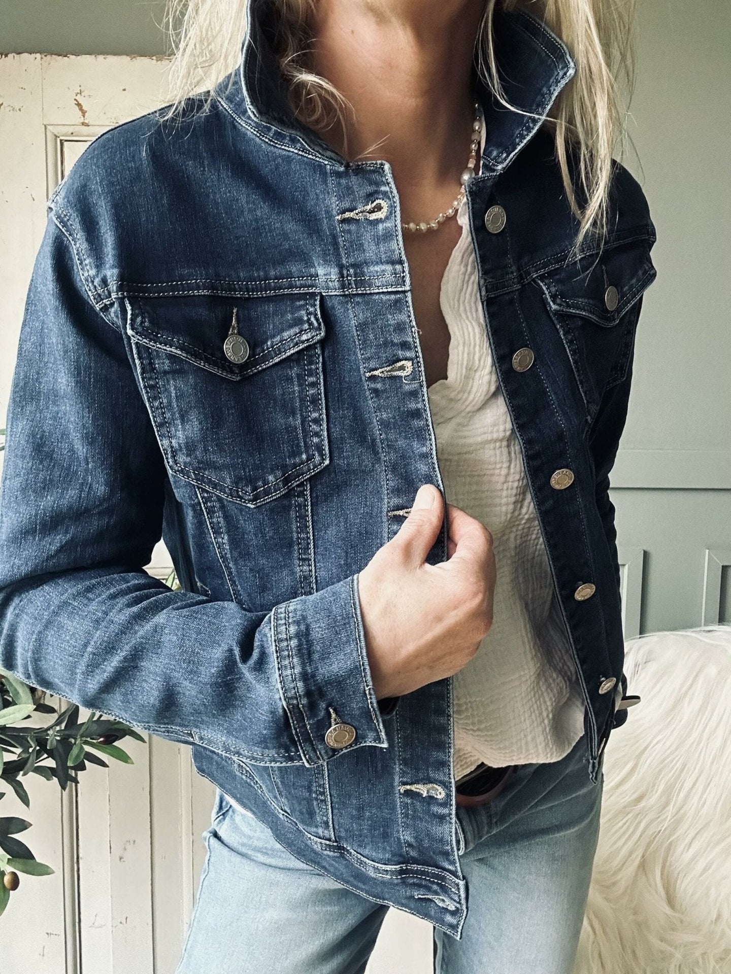 Jakke Denim dark - VIAMAJA.DK