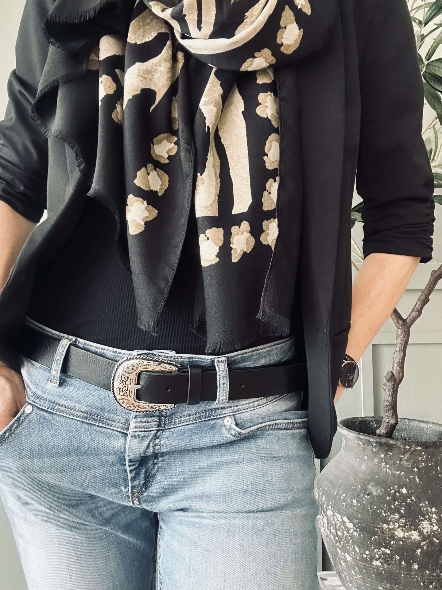 Jeans bælte – Black - VIAMAJA.DK