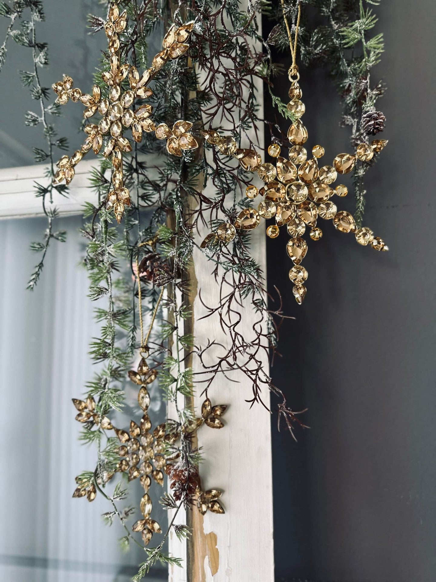 Juleophæng Snefnug m. sten 15cm - VIAMAJA.DK