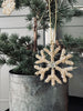 Julhänge Snöflingor mix guld 8 cm