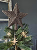 Julstjärna till julgran 27 cm - Champagne / Guld