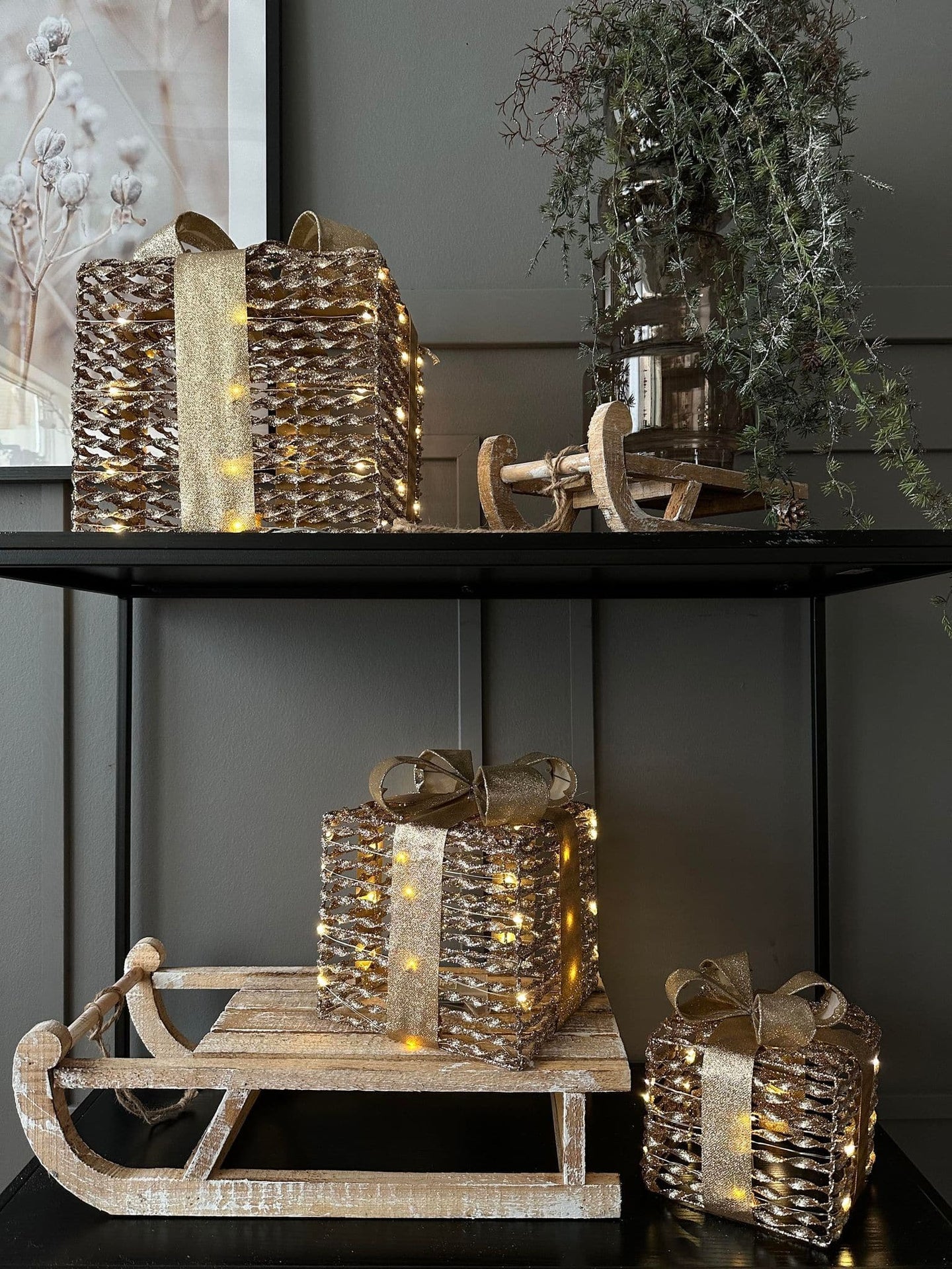 Kælk i vasket træ - 30cm - VIAMAJA.DK