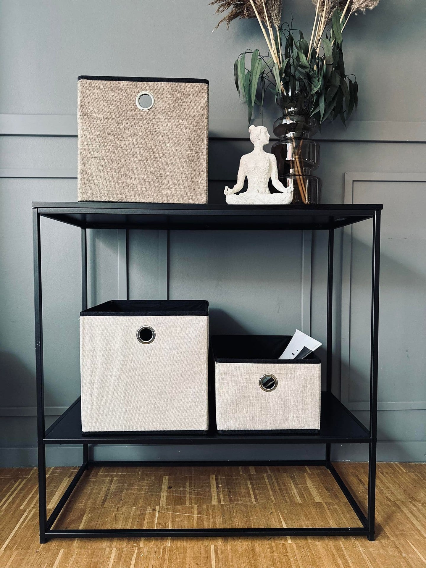 Kasse foldbar - Lys beige lille - VIAMAJA.DK
