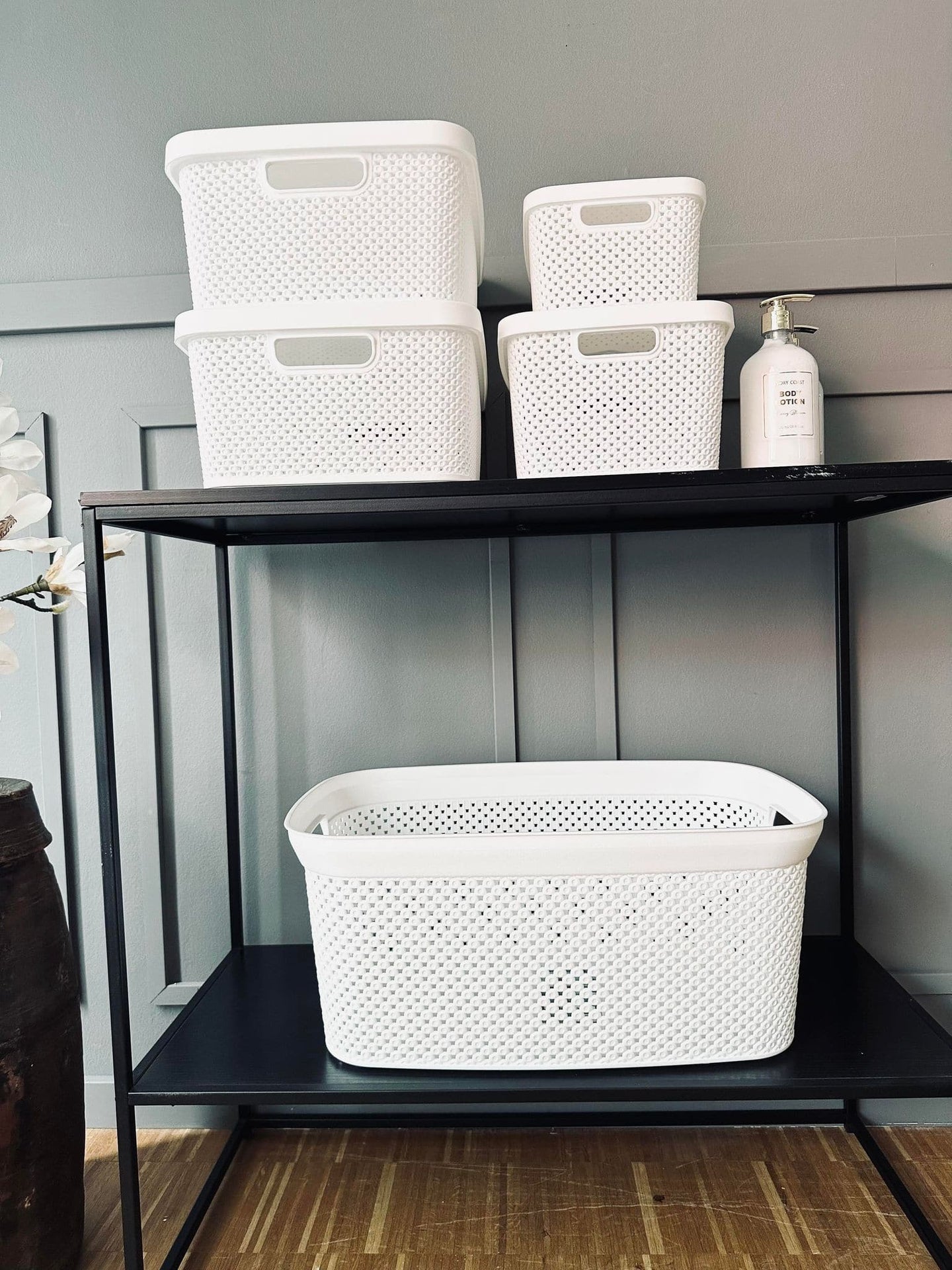 Kasse med låg - Small VILA WHITE - VIAMAJA.DK