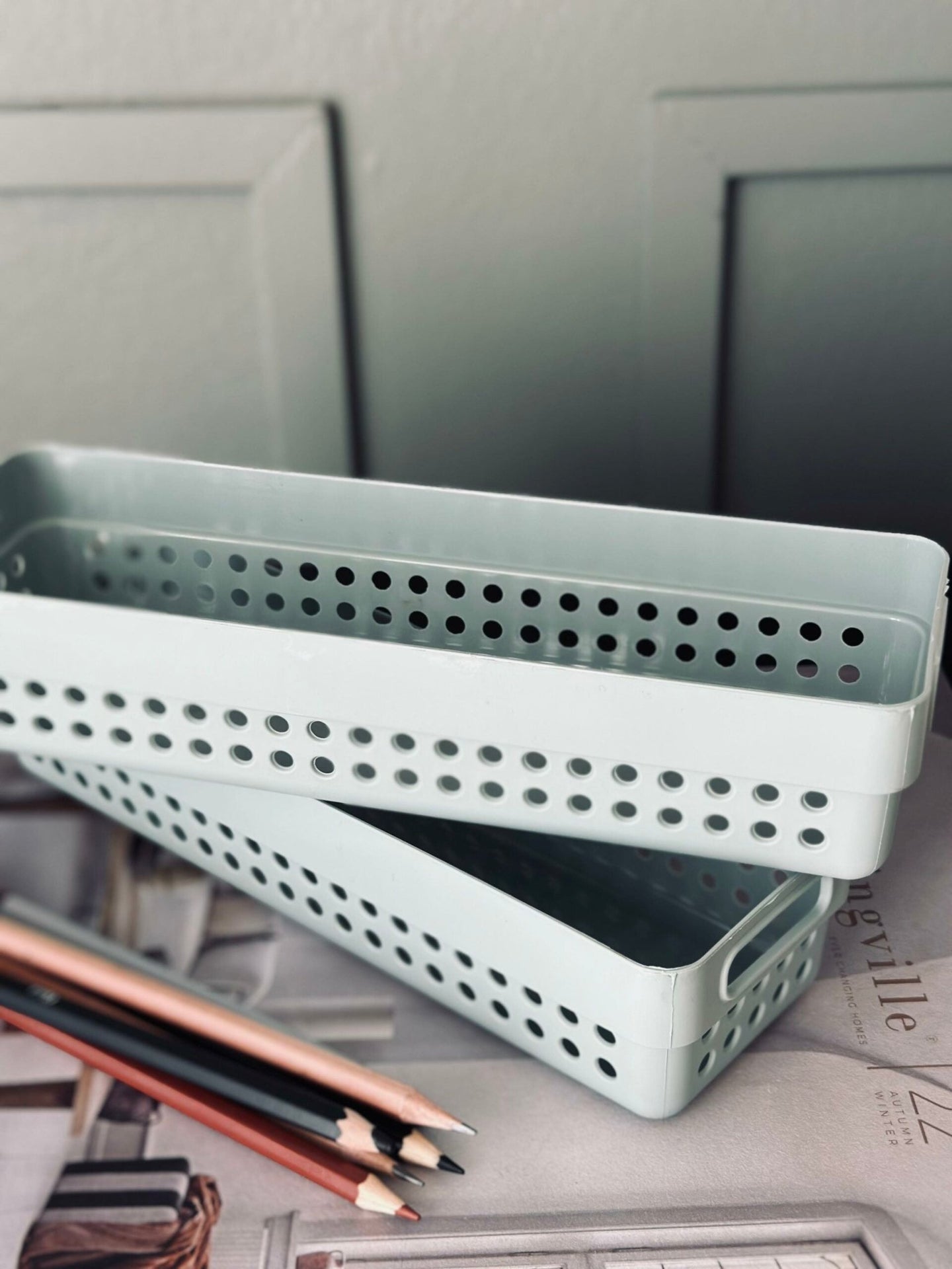 Kasser til opbevaring – Sæt af 2 stk Color mix - VIAMAJA.DK